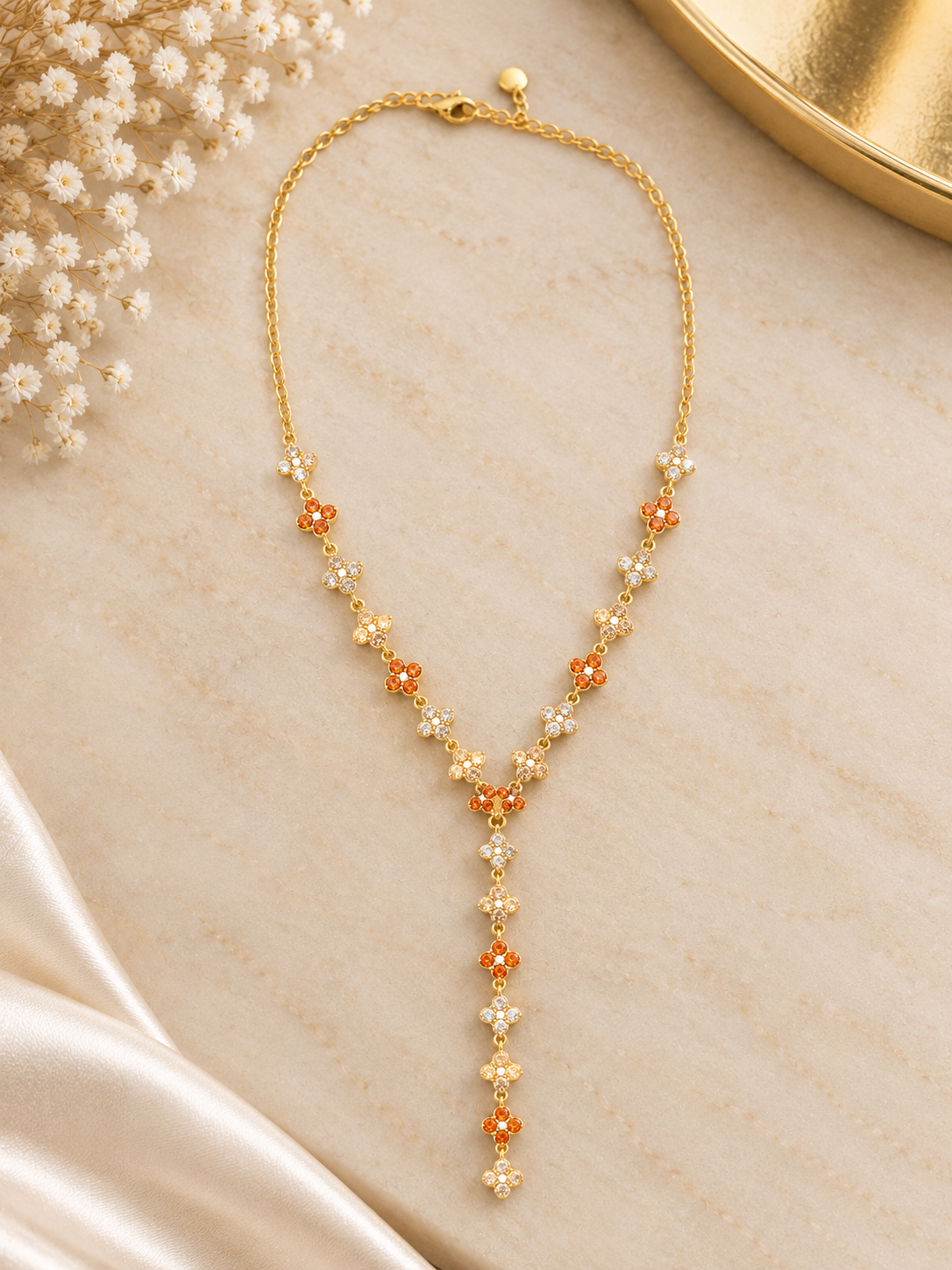 Collier Y « Ambre »