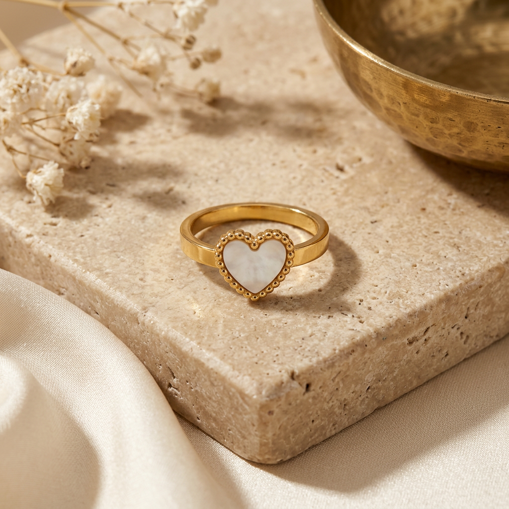 Bague Maelya sur fond beige
