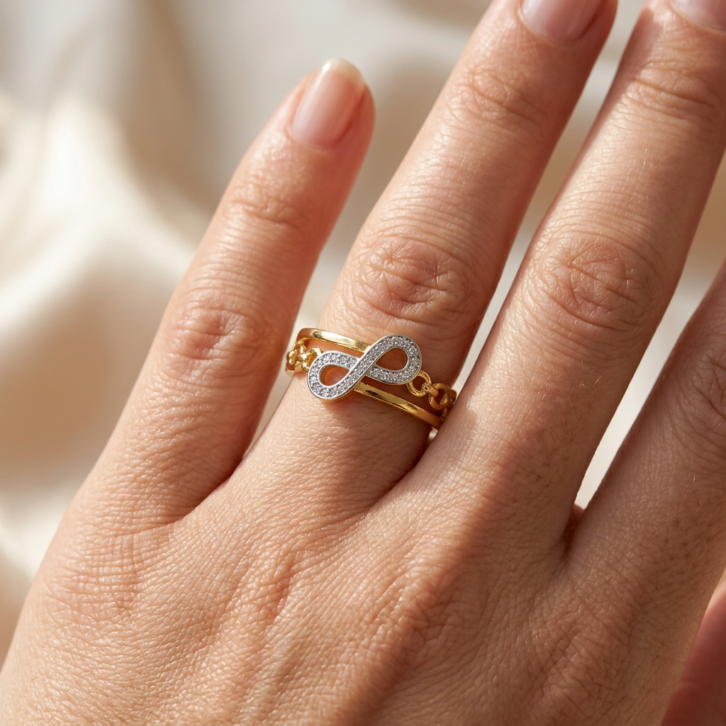 Bague Olfa portée au doigt en gros plan