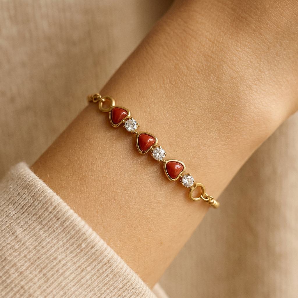 Bracelet Rebekka porté au poignet